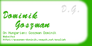 dominik goszman business card